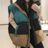 Loose Plus Size Down Vest Women's Color Matching Winter New