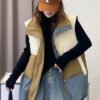Loose Plus Size Down Vest Women's Color Matching Winter New