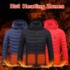 New Heated Jacket Coat USB Electric Jacket Men's Clothes Winter