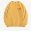 Women's Long-sleeved Solid Color Rainbow Printing Sweater
