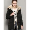 High-end Rabbit Fur Eiderdown Outerwear Mid-length Padded Coat Women