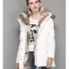High-end Rabbit Fur Eiderdown Outerwear Mid-length Padded Coat Women