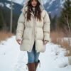 Short Hooded Double Zipper 90 White Duck Down Lightweight Down Warm Jacket