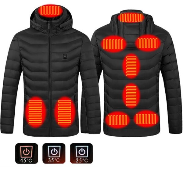 New Heated Jacket Coat USB Electric Jacket Men's Clothes Winter